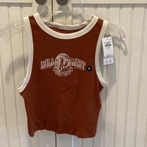 Hollister “Wild West” midriff tank top. Brand New.